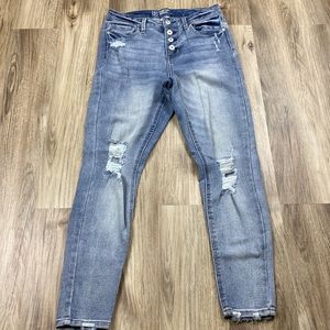High Rise Skinny Acid Wash